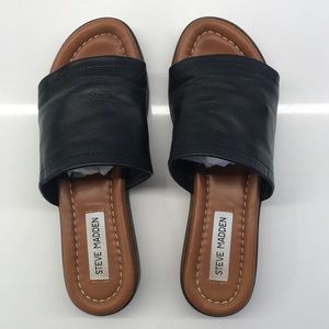 Steve Madden Mini Wedge Leather Slides